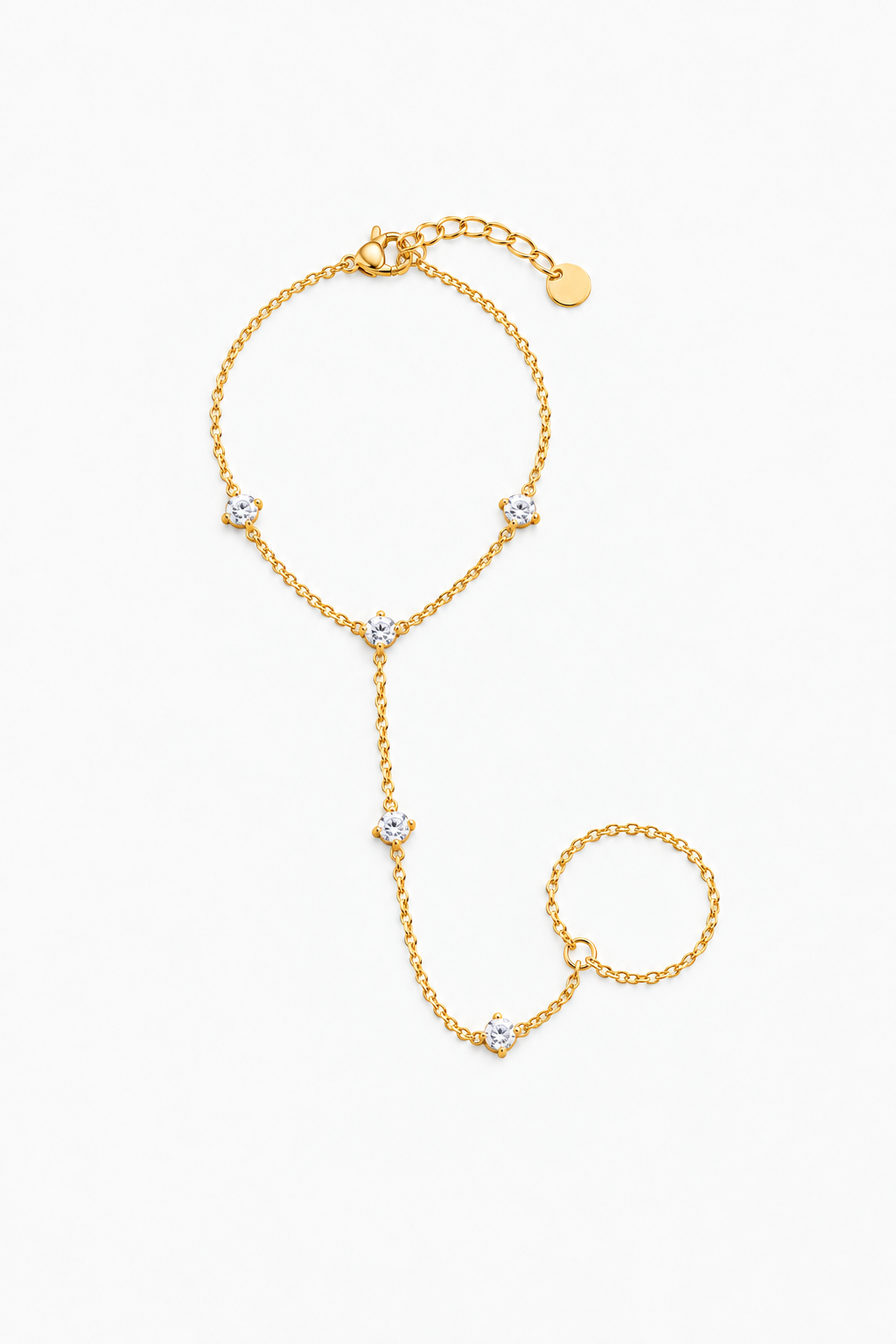 Zirconia Hand Chain | 18K Gold