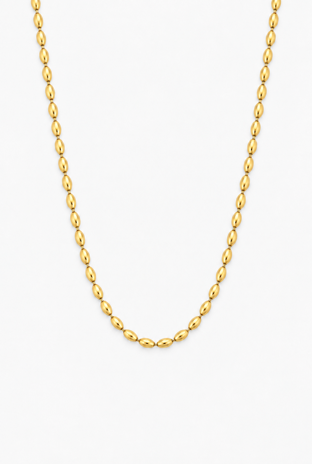 Beaded Chain Necklace | 18K Gold