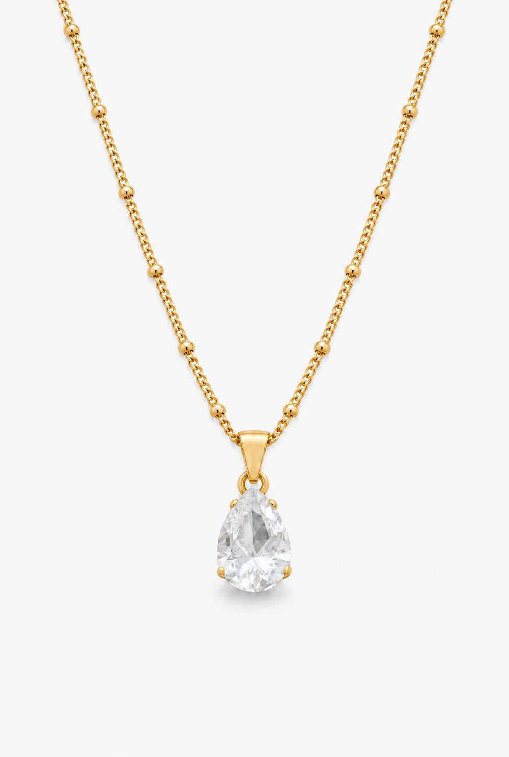 Diamond Drop Necklace | 18K Gold