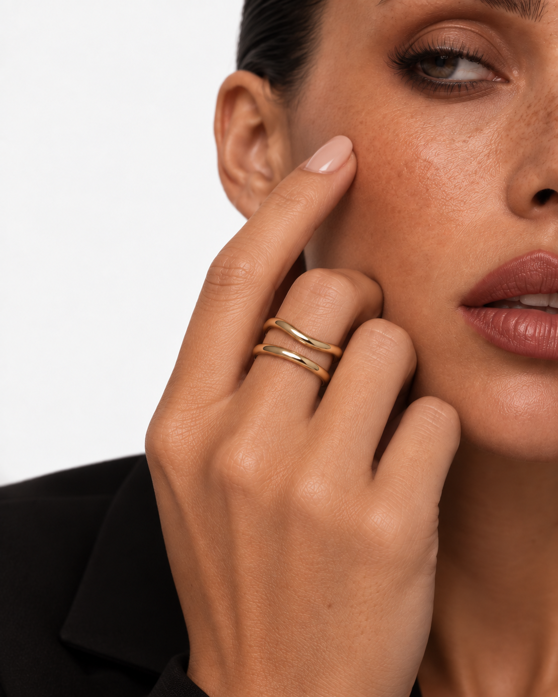 Double Stacking Ring Set | 18K Gold