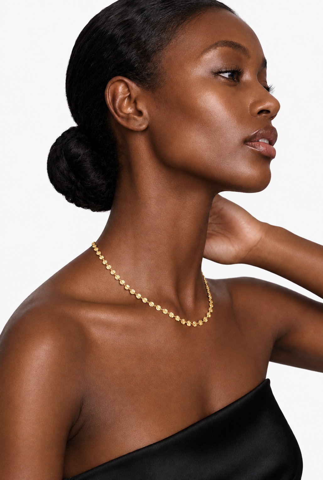 Sequin Chain Necklace | 18K Gold