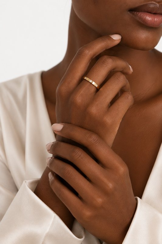 Channel Band Ring | 14K Gold
