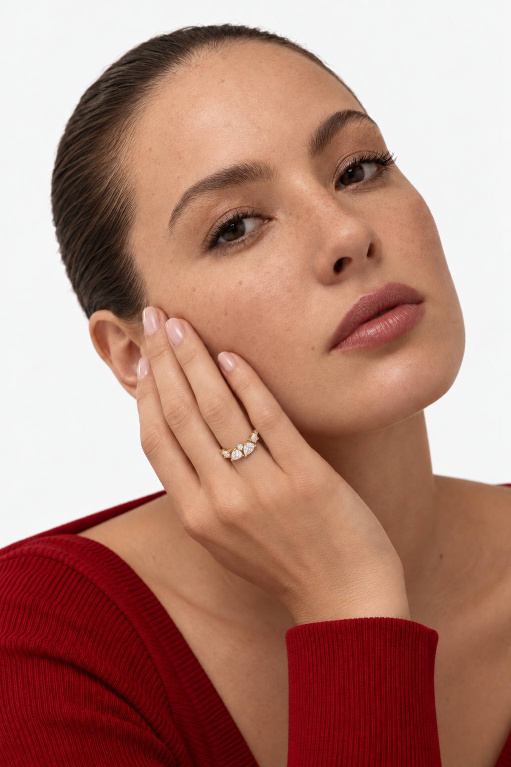 Crystal Promise Ring | 18K Gold