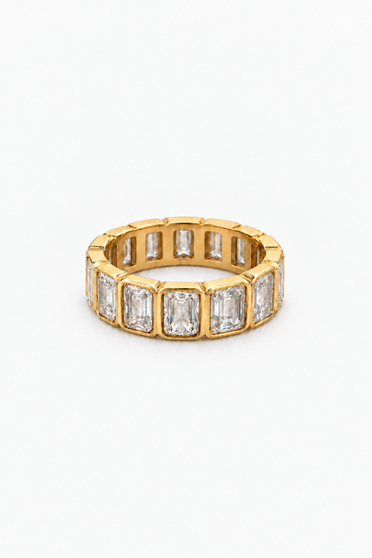 Zirconia Eternity Ring | 18K Gold