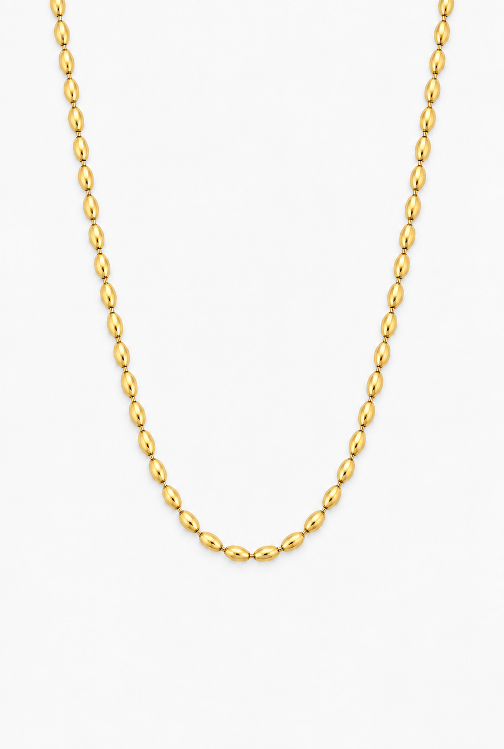 Beaded Chain Necklace | 18K Gold