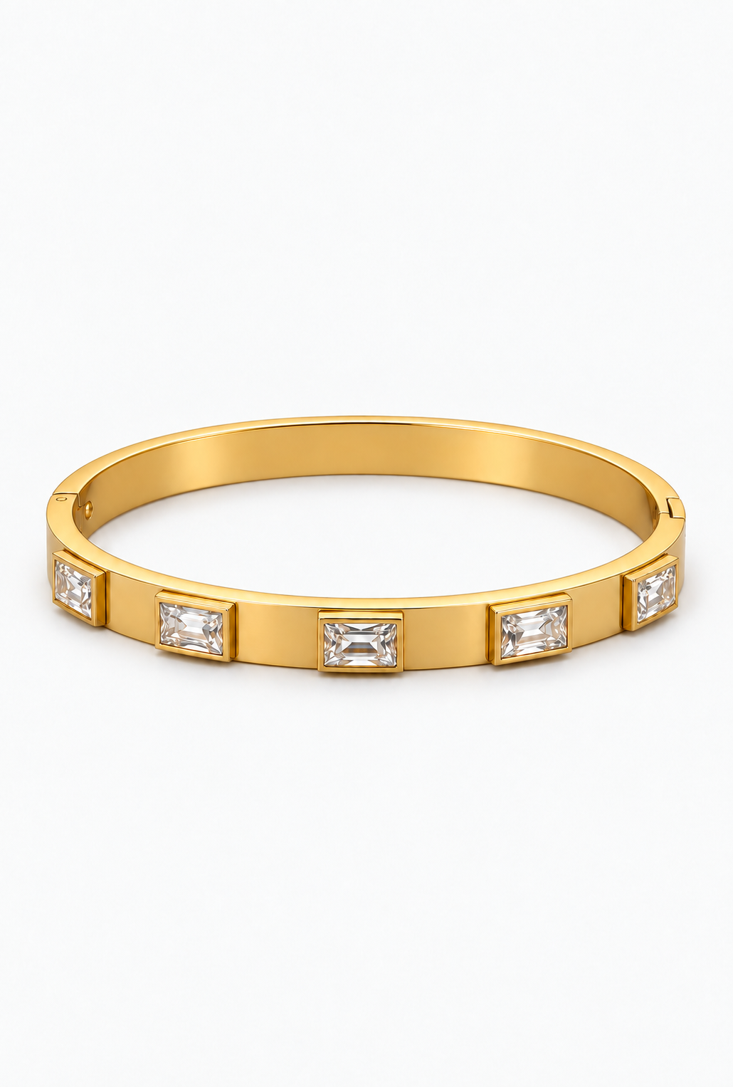Crystal Bangle | 18K Gold