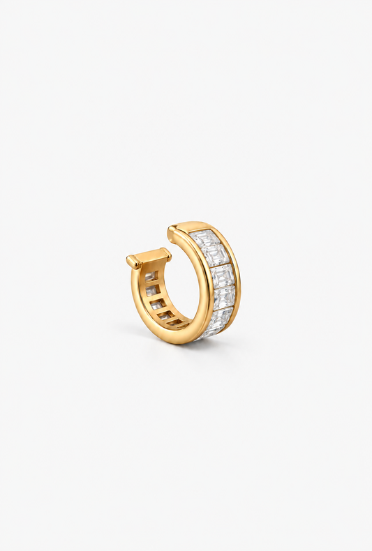 Crystal Ear Cuff | 18K Gold