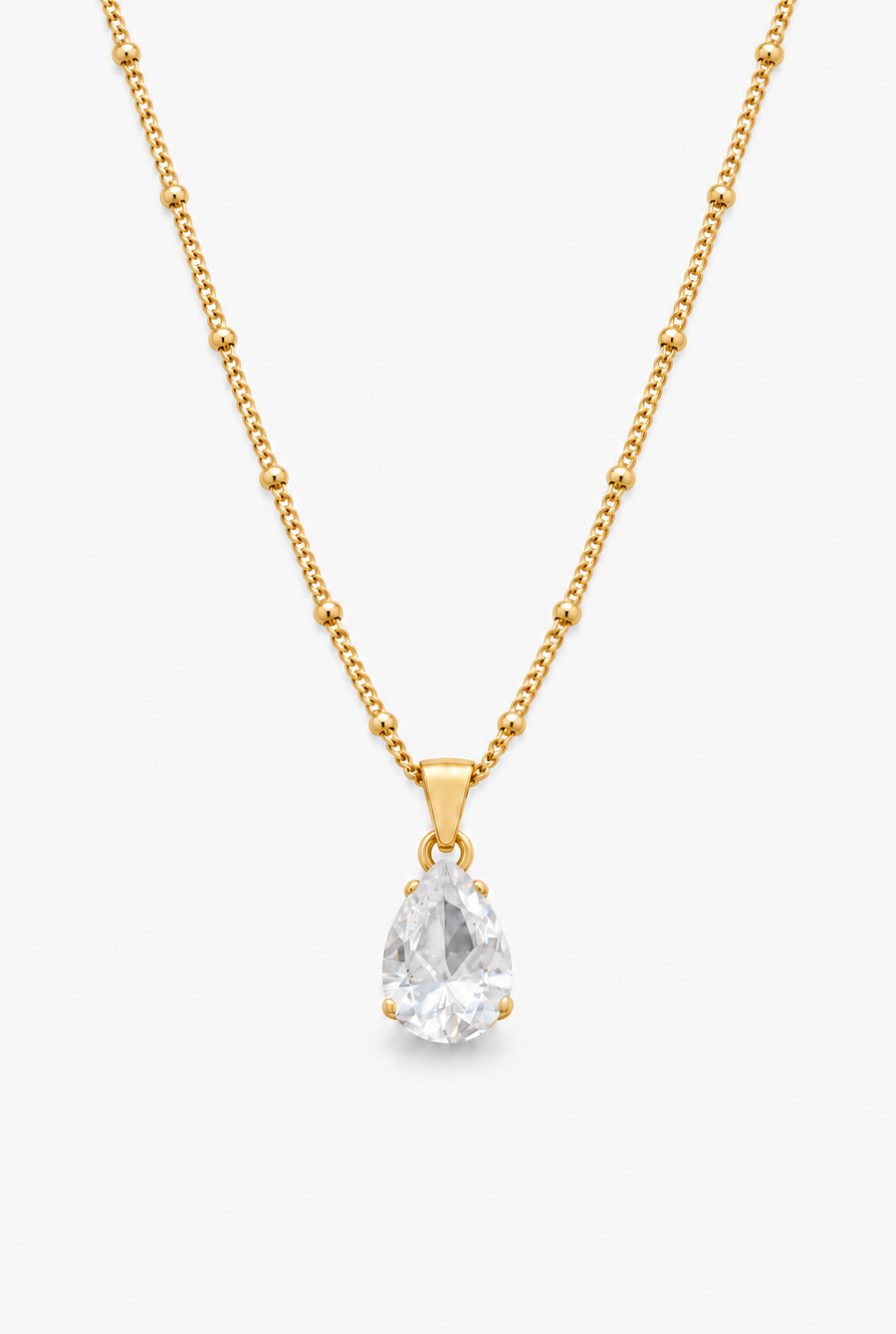 Diamond Drop Necklace | 18K Gold