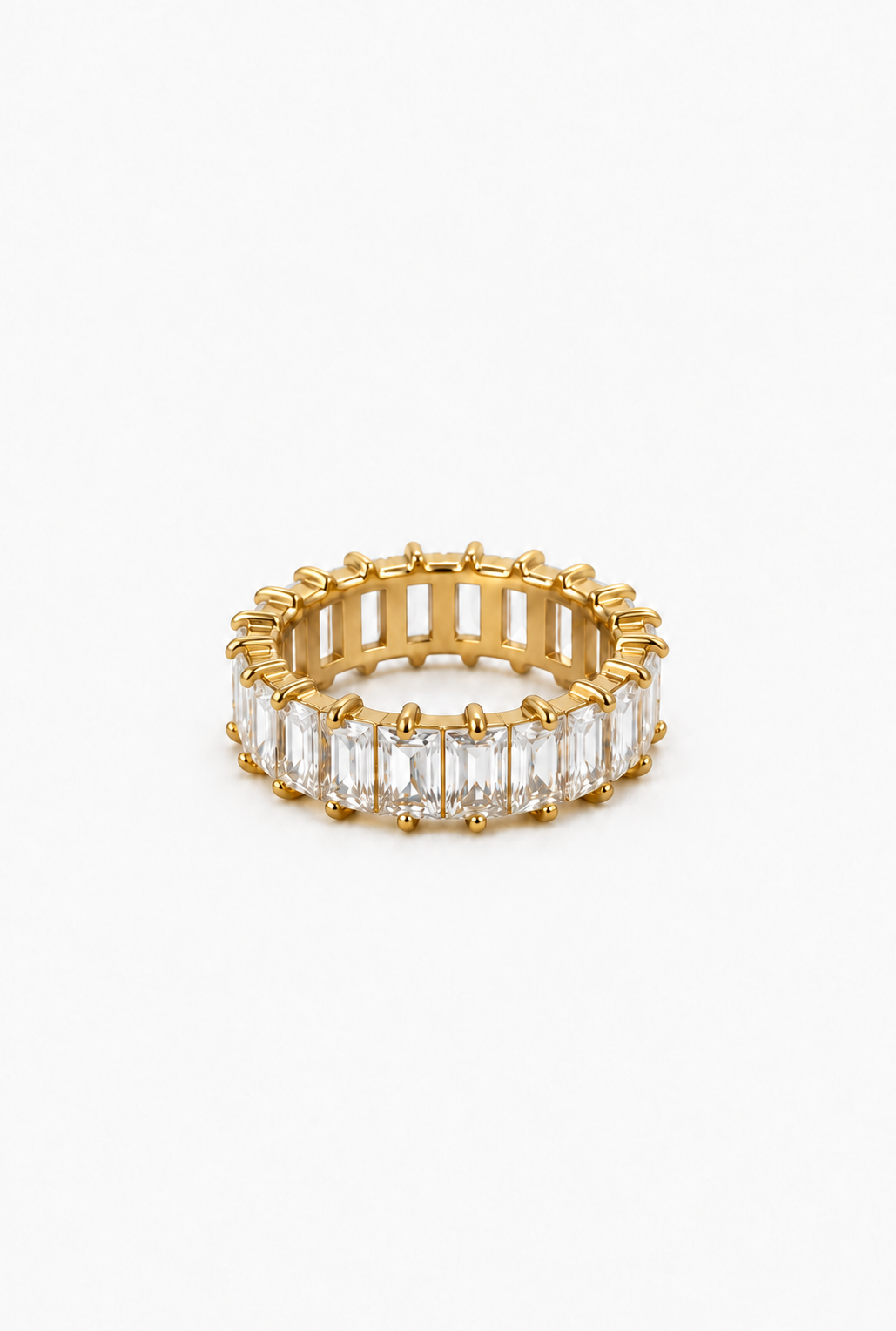 Emerald-Cut Eternity Ring | 18K Gold