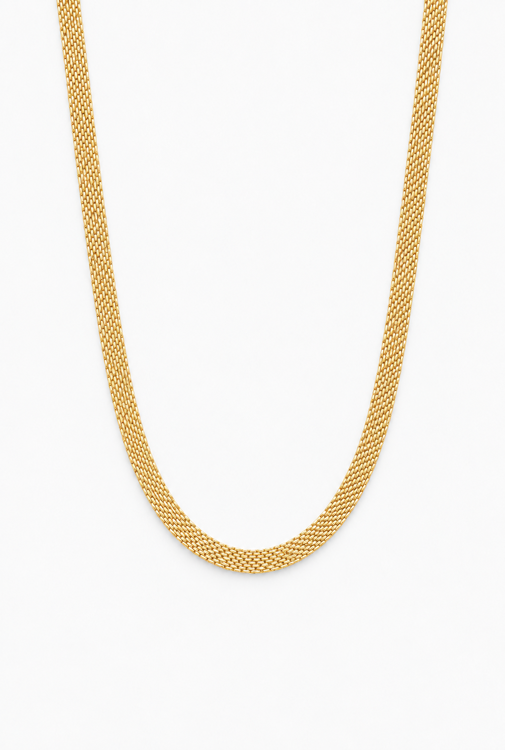 Herringbone Chain Necklace | 18K Gold