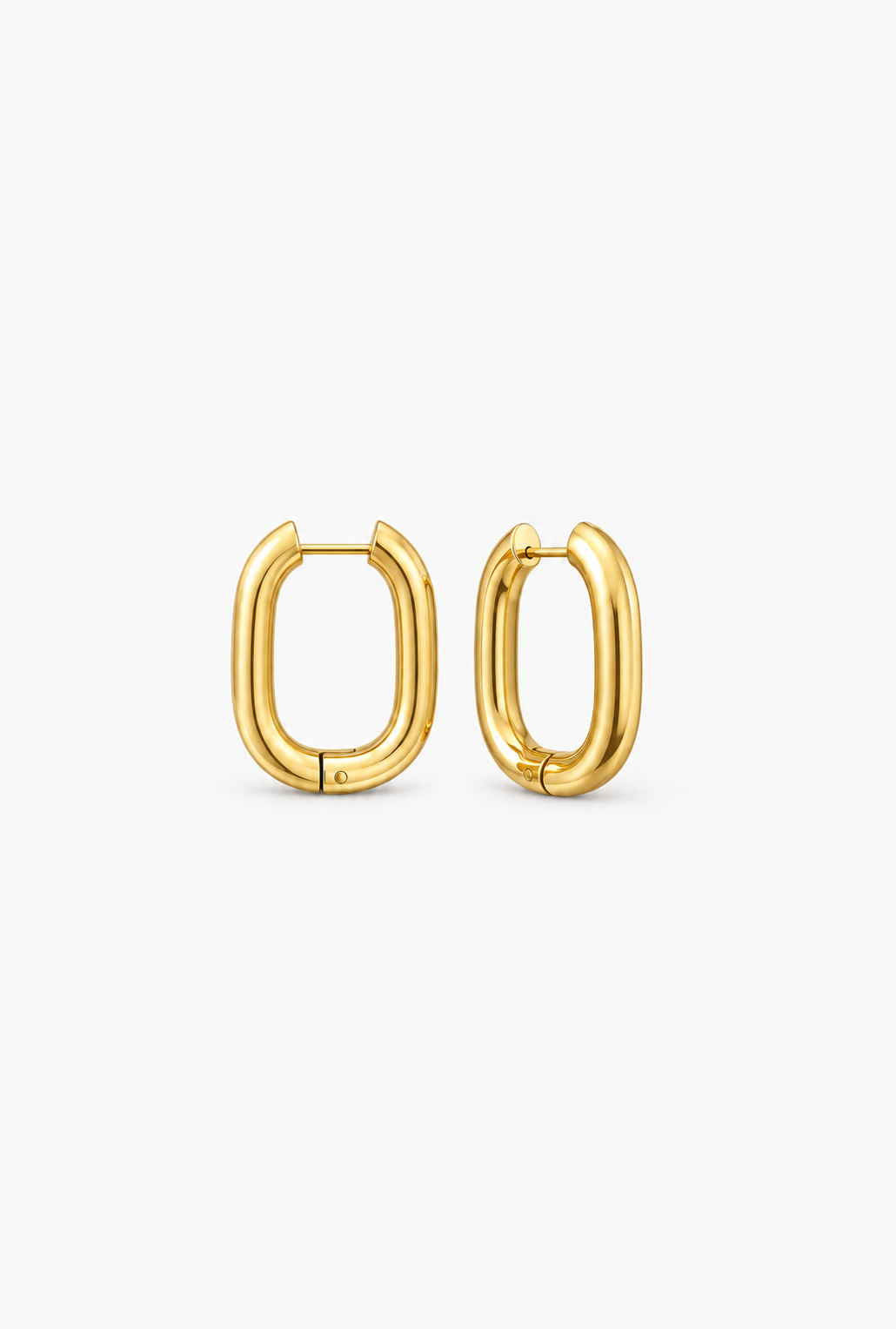 Oval Hoop Earrings | 18K Gold