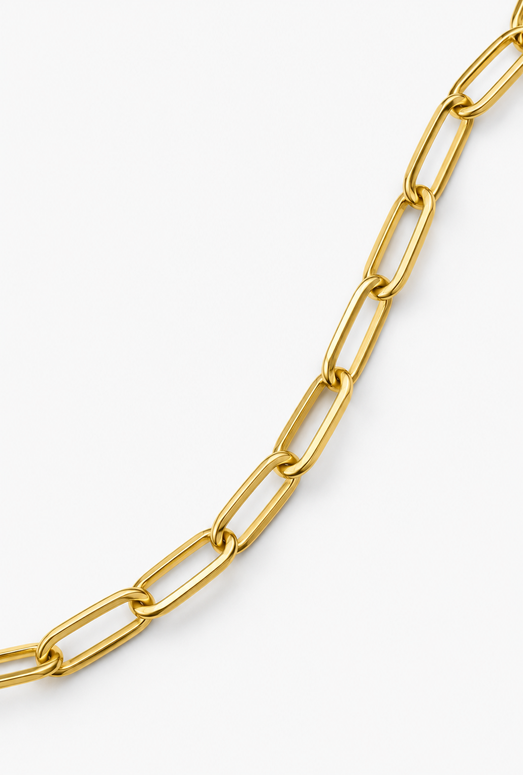 Paperclip Chain Bracelet | 18K Gold