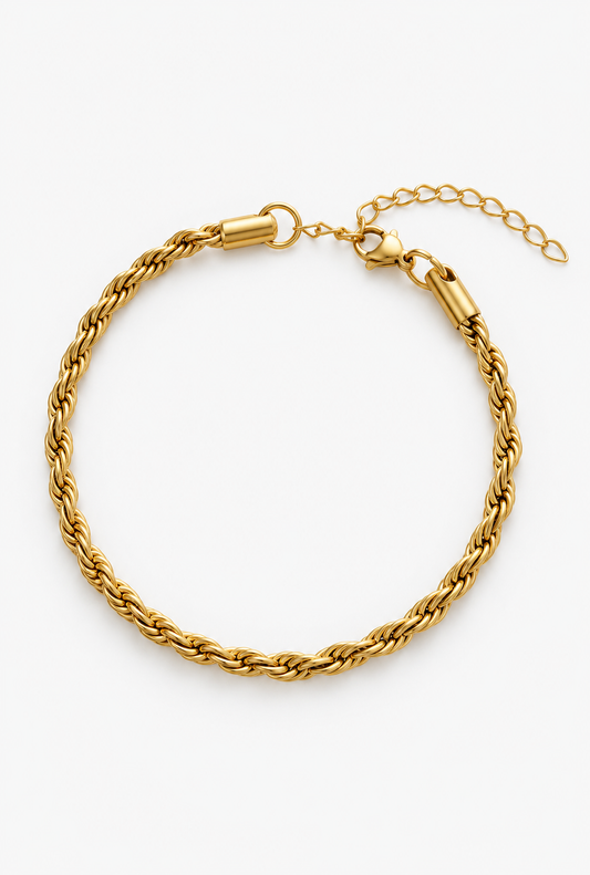 Rope Chain Bracelet | 18K Gold