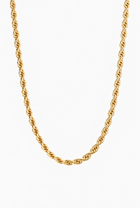 Rope Chain Necklace | 18K Gold