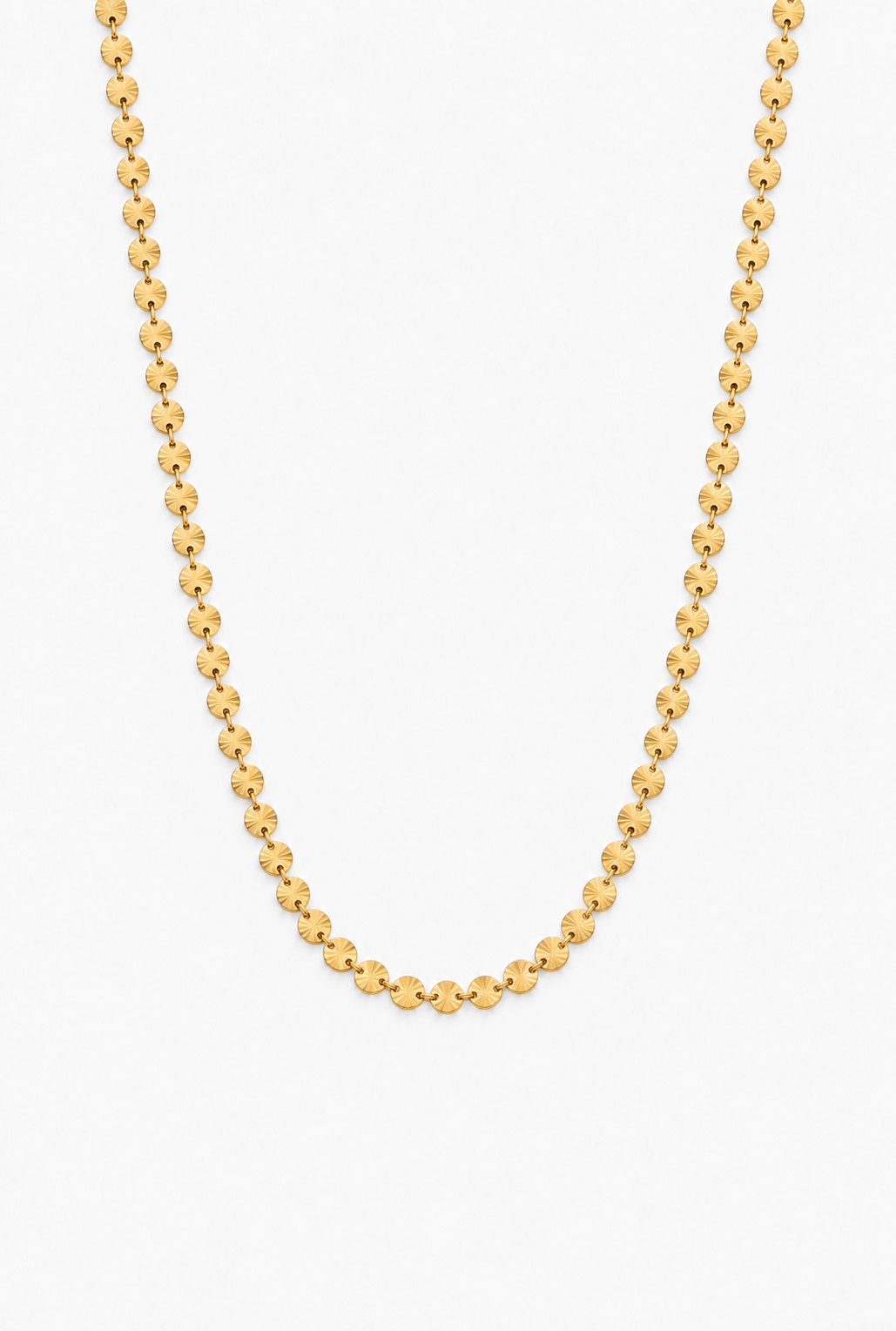 Sequin Chain Necklace | 18K Gold