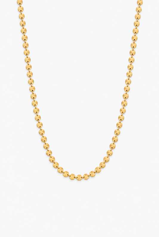 Sequin Chain Necklace | 18K Gold