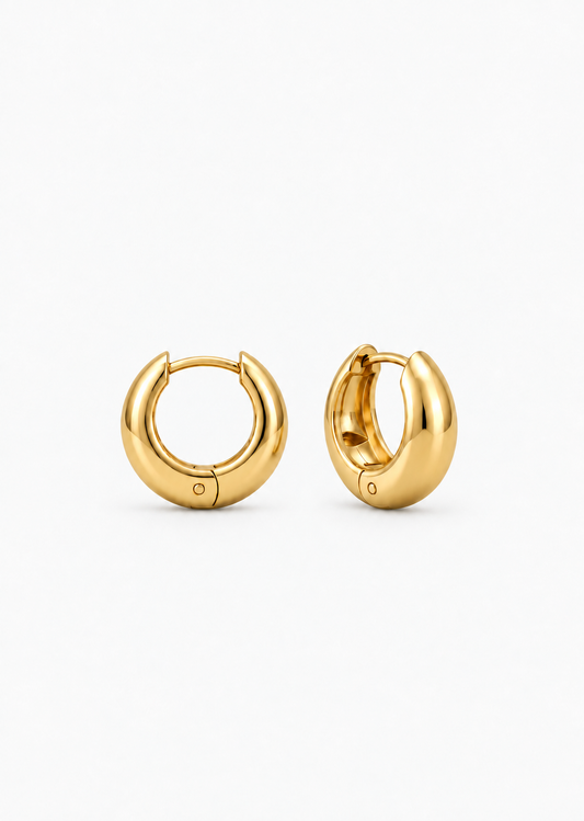 Small Huggie Hoops | 18K Gold
