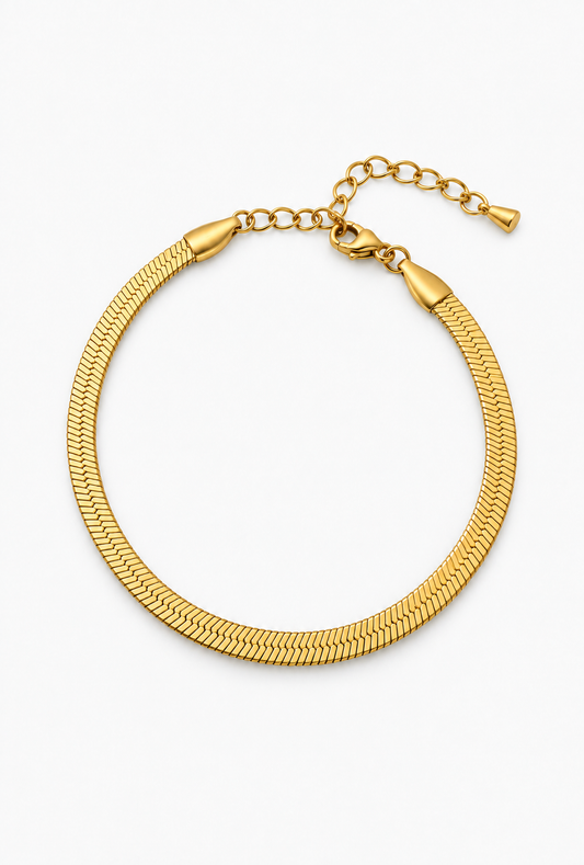 Snake Chain Bracelet | 18K Gold