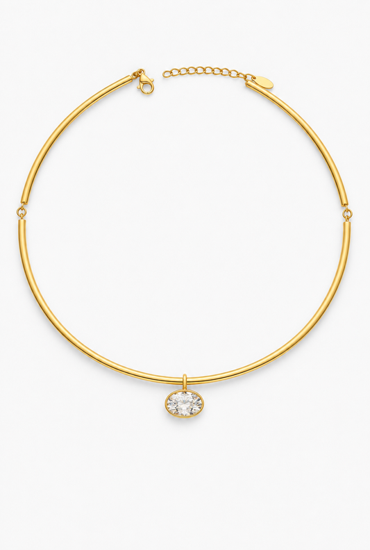 Solitaire Necklace | 18K Gold