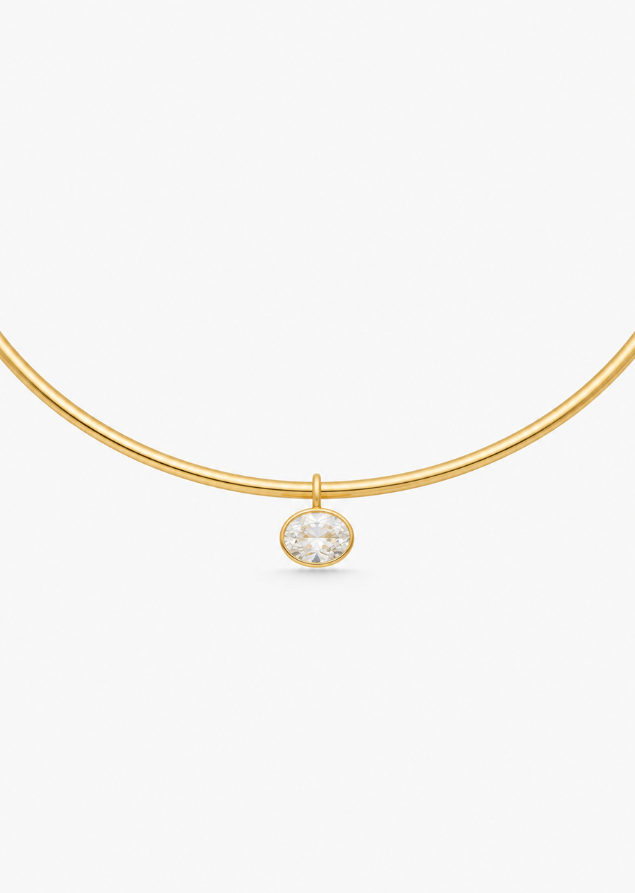 Solitaire Necklace | 18K Gold