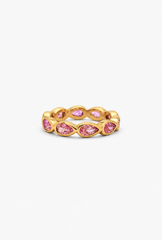 Teardrop Eternity Ring | 18K Gold