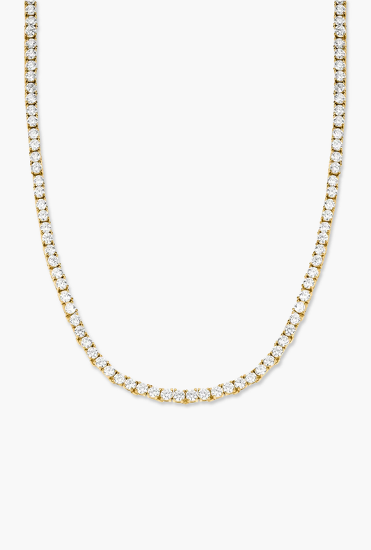 Tennis Necklace | 18K Gold