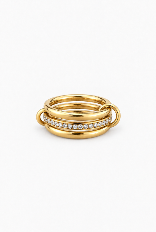 Trio Band Ring | 18K Gold