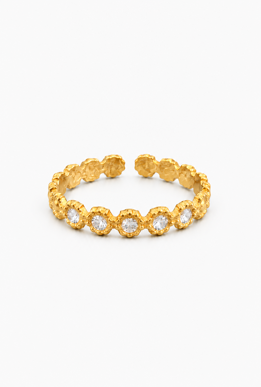 Zirconia Stacking Ring | 14K Gold