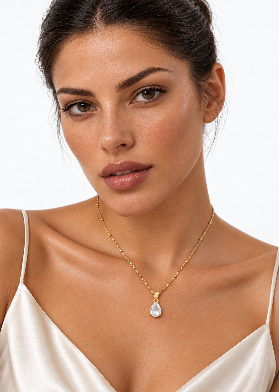 Diamond Drop Necklace | 18K Gold