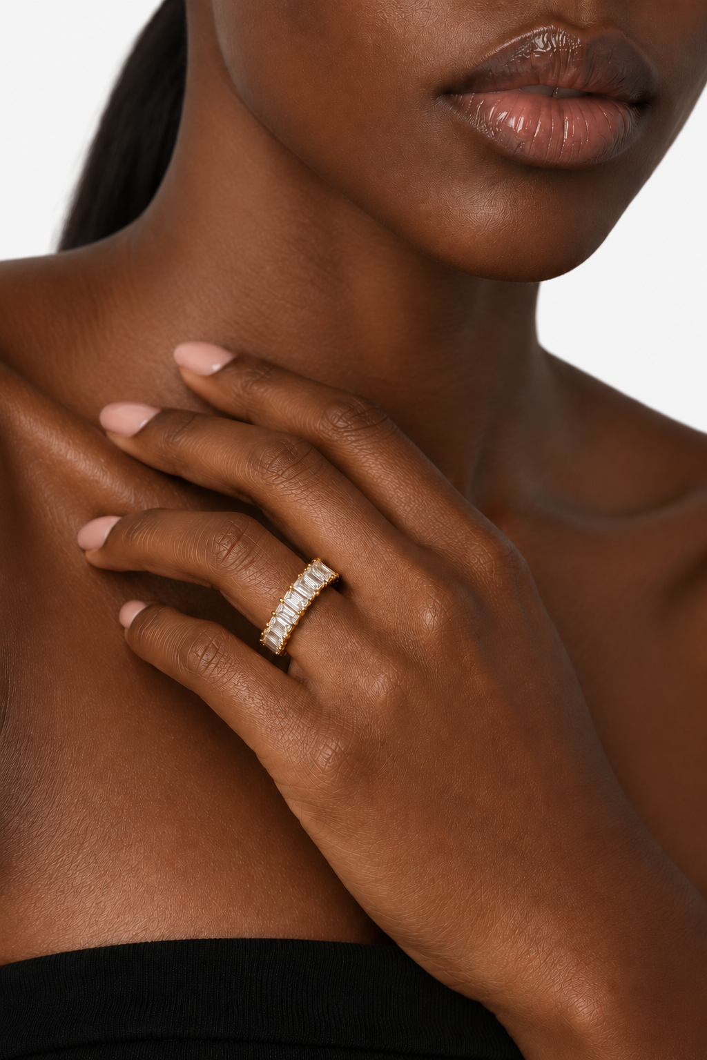 Emerald-Cut Eternity Ring | 18K Gold
