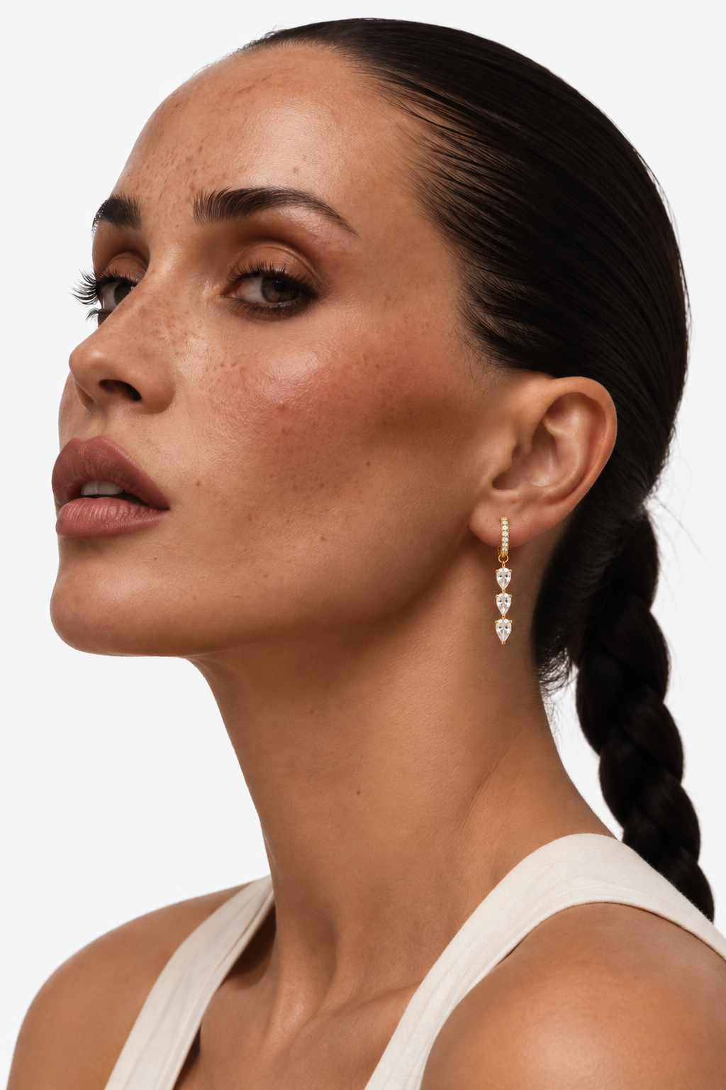 Huggie Drop Earrings | 18K Gold