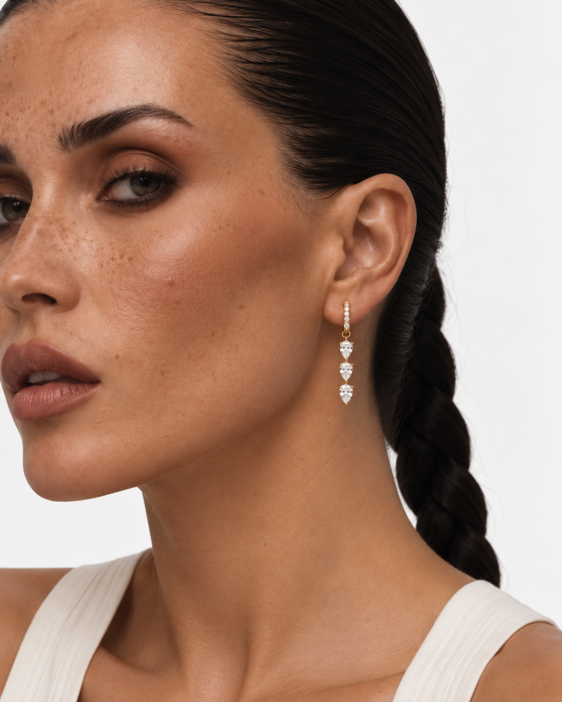 Huggie Drop Earrings | 18K Gold