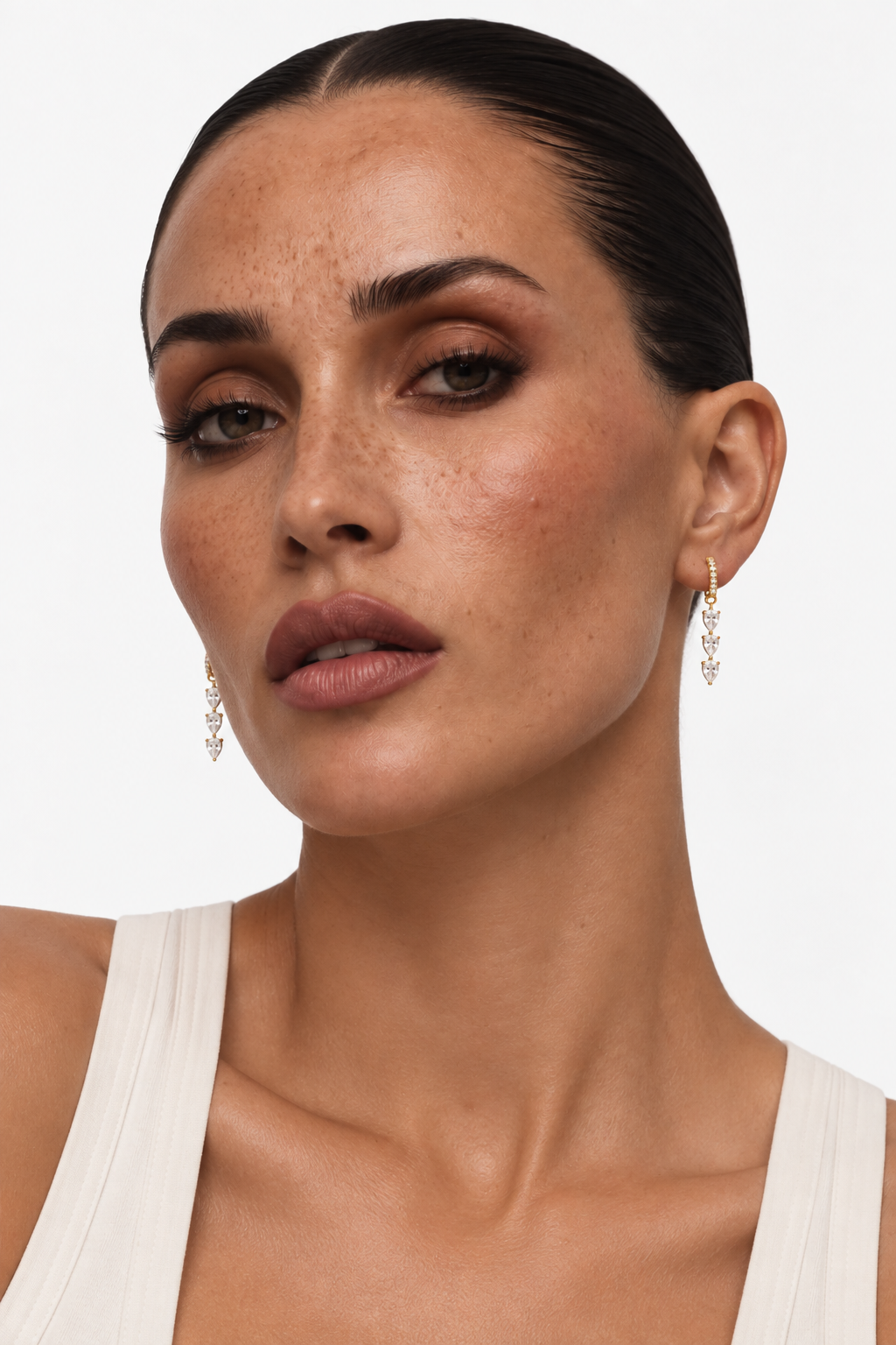 Huggie Drop Earrings | 18K Gold