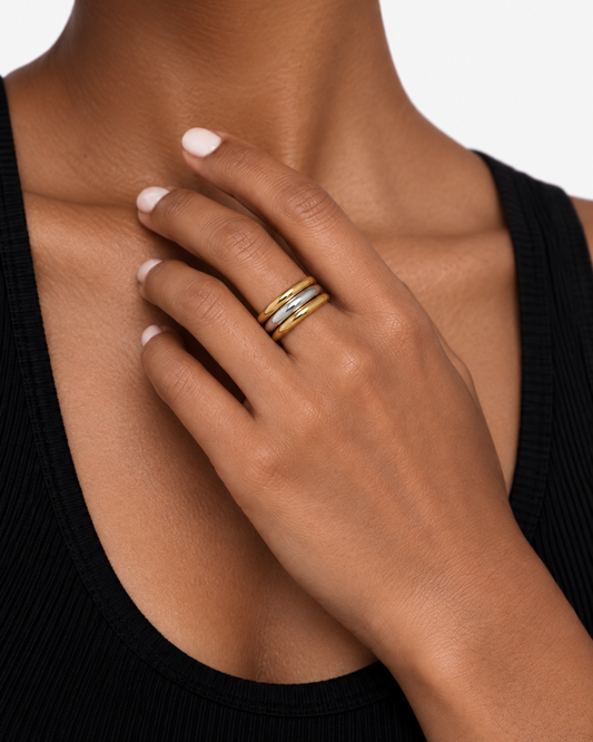 Interlinked Stacking Ring | 18K Gold