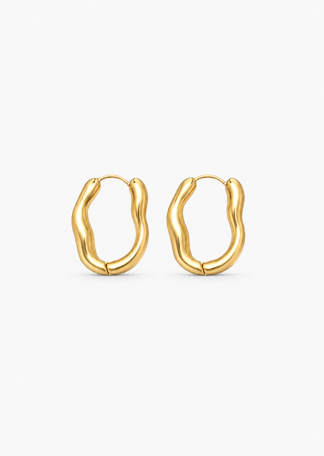 Large Sculpted Hoops | 18K Gold