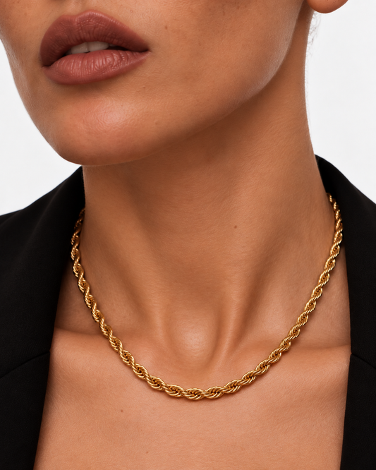 Rope Chain Necklace | 18K Gold
