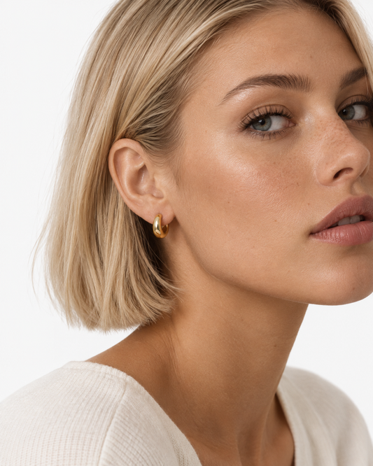 Small Huggie Hoops | 18K Gold