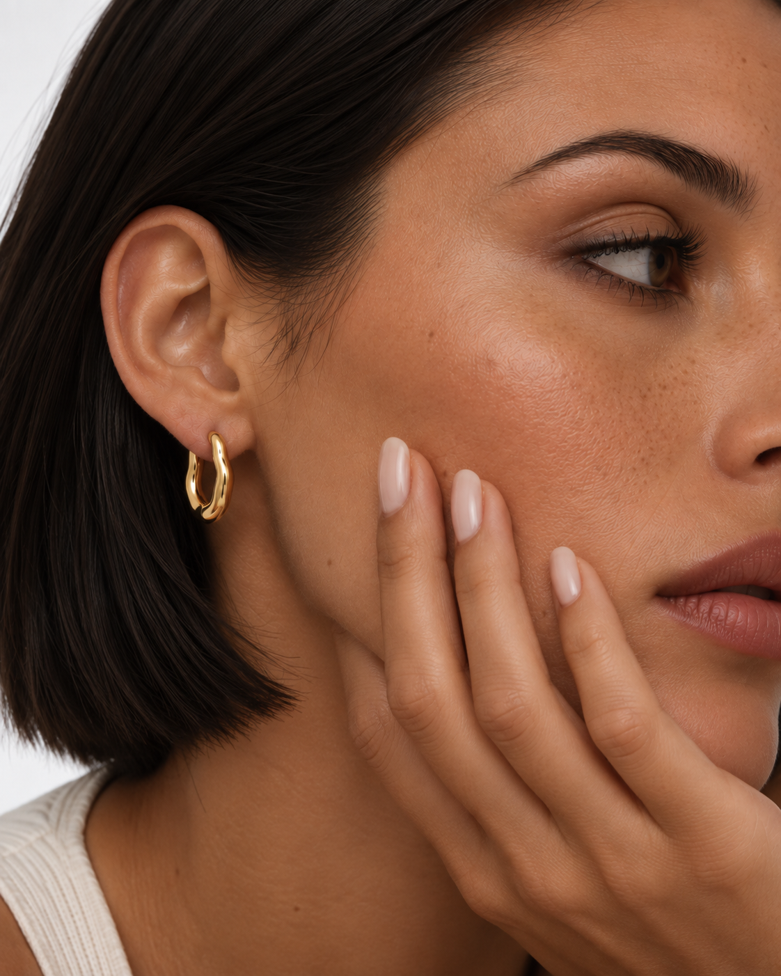 Small Sculpted Hoops | 18K Gold