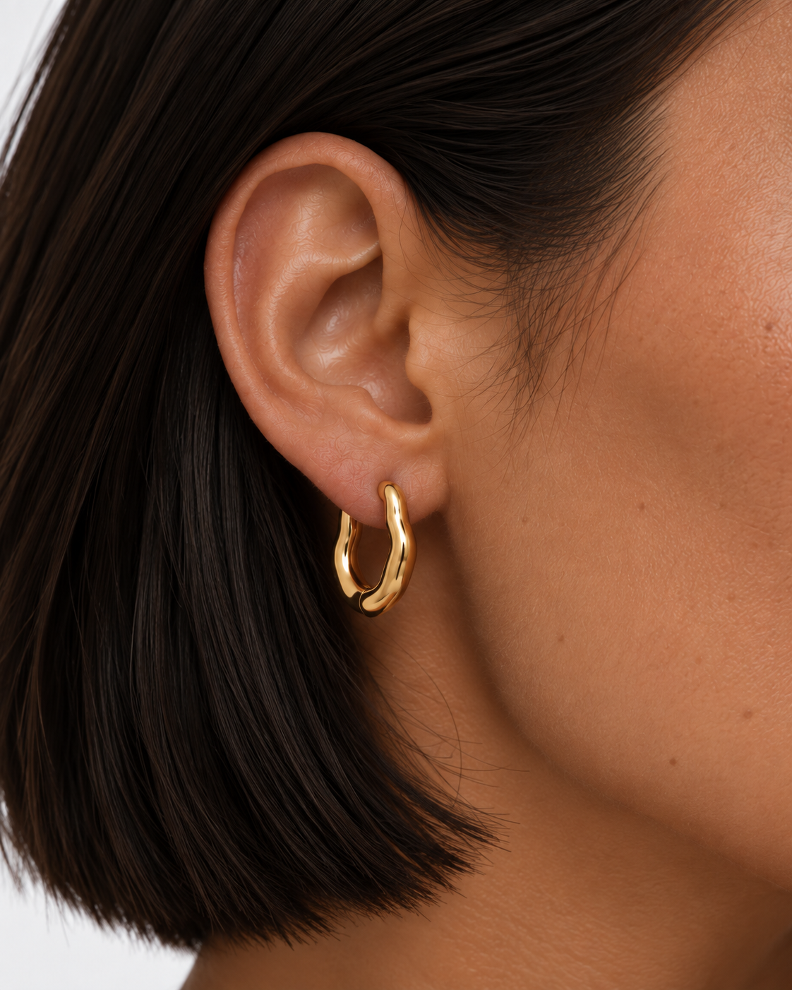 Small Sculpted Hoops | 18K Gold