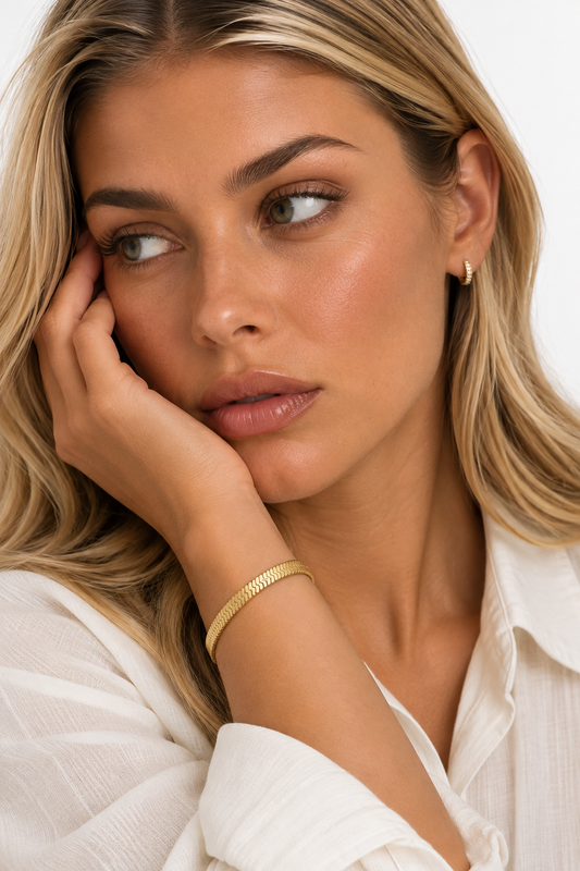 Snake Chain Bracelet | 18K Gold