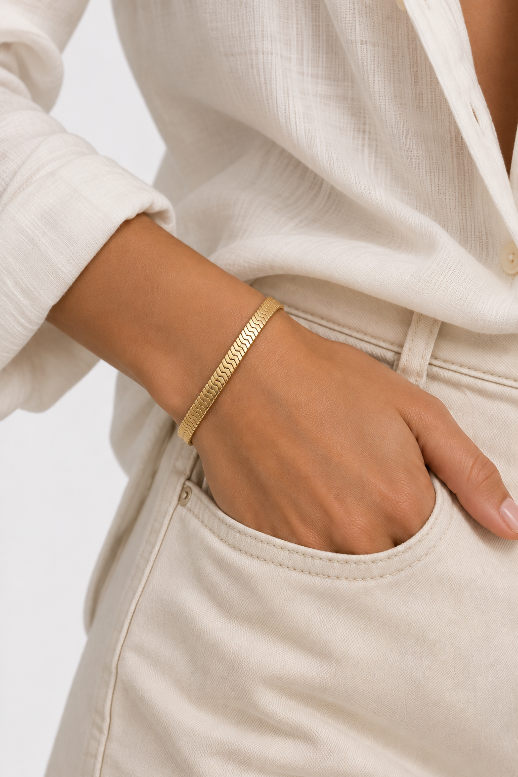 Snake Chain Bracelet | 18K Gold